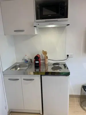 Cuisine ou kitchenette dans l'établissement Esprit Suisse, Joli studio au coeur de Mulhouse