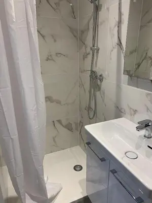 Salle de bains dans l'établissement Esprit Suisse, Joli studio au coeur de Mulhouse