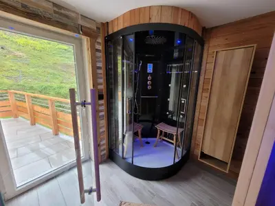 Salle de bains dans l'établissement A l'air de Storck - Gîte de montagne 4 étoiles 6-8 personnes