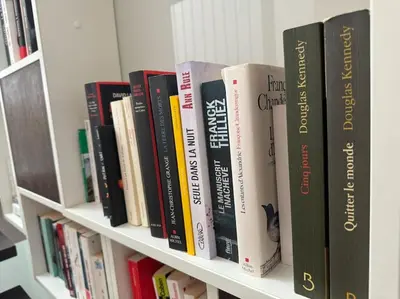 Bibliothèque dans la maison de vacances