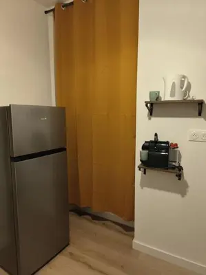 Cuisine ou kitchenette dans l'établissement Cocon de la vallée
