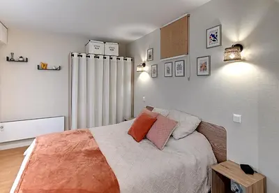 Un ou plusieurs lits dans un hébergement de l'établissement Entre Lac et Montagne - Appt pour 4 - Garage privé