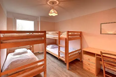 Un ou plusieurs lits dans un hébergement de l'établissement Panoramika - Maison pour 14 vue montagne