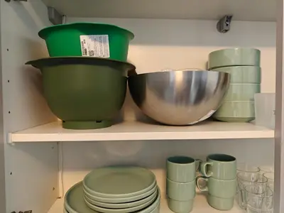 Cuisine ou kitchenette dans l'établissement Charming apartment with Garden, Free Parking near Basel, Airport, Ger'many, France,