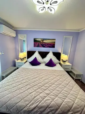 Un ou plusieurs lits dans un hébergement de l'établissement Charming apartment with Garden, Free Parking near Basel, Airport, Ger'many, France,