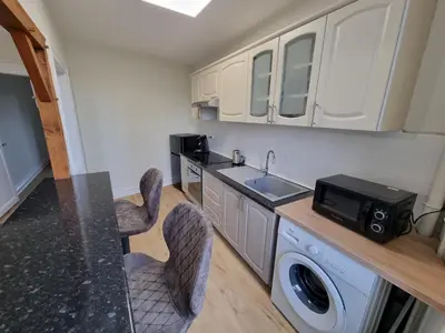 Cuisine ou kitchenette dans l'établissement S'Nidala