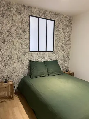 Un ou plusieurs lits dans un hébergement de l'établissement Appartement de la Place