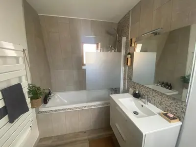 Salle de bains dans l'établissement Le petit logelbach