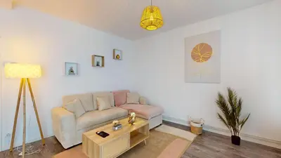 Coin salon dans l'établissement Appartement Le Key6