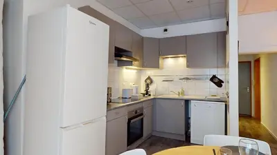 Cuisine ou kitchenette dans l'établissement Appartement Le Key6