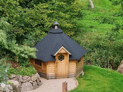 Jardin de l'établissement la maison bleue