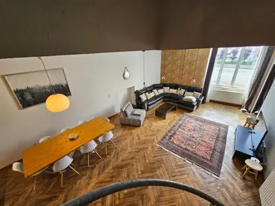 Coin salon dans l'établissement Le loft K- centre Colmar - jusqu'à 10 personnes