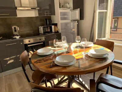 Cuisine ou kitchenette dans l'établissement Gite Les Vendanges à Beblenheim Parking privé