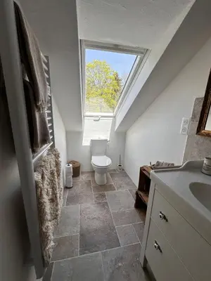 Salle de bains dans l'établissement Gite