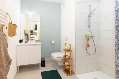 Salle de bains dans l'établissement La belle vue