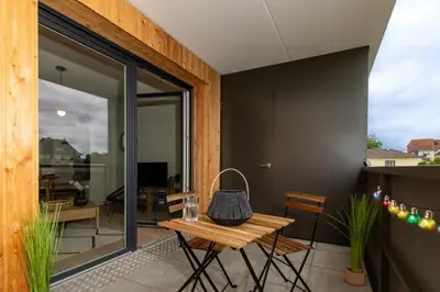 Balcon ou terrasse dans l'établissement La belle vue