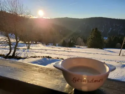 Vue générale sur la montagne ou vue sur la montagne depuis le B&B/chambre d'hôtes