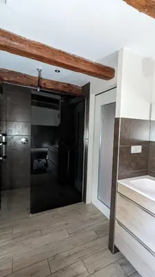 Cuisine ou kitchenette dans l'établissement Tu casita au centre-ville de Rouffach