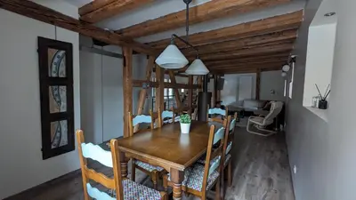 Coin salon dans l'établissement Tu casita au centre-ville de Rouffach