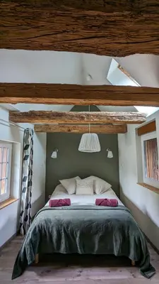 Un ou plusieurs lits dans un hébergement de l'établissement Tu casita au centre-ville de Rouffach