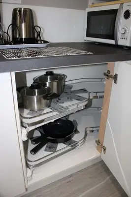 Cuisine ou kitchenette dans l'établissement Spacieux duplex 1 à 6 personnes