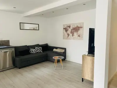 Coin salon dans l'établissement Chez Coralie balneo terrasse Europapark