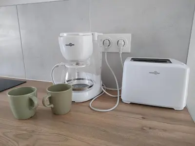 Plateau bouilloire dans l'établissement Achille