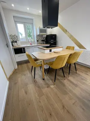 Cuisine ou kitchenette dans l'établissement Mon-Doré F3 Tout Confort,PS4,Parking