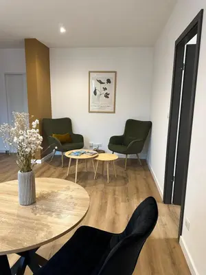 Coin salon dans l'établissement Appartement de la gare