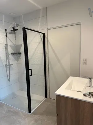 Salle de bains dans l'établissement Appartement de la gare