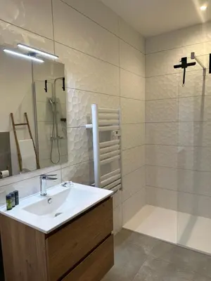 Salle de bains dans l'établissement Appartement de la gare