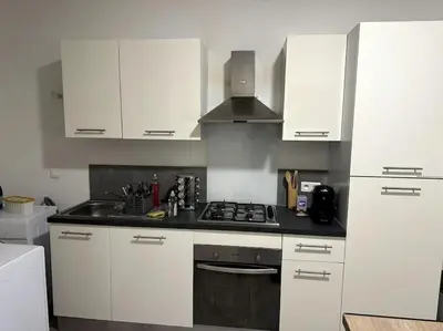 Cuisine ou kitchenette dans l'établissement Appartement