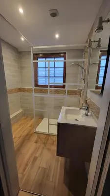 Salle de bains dans l'établissement Le Refuge de Kintzheim