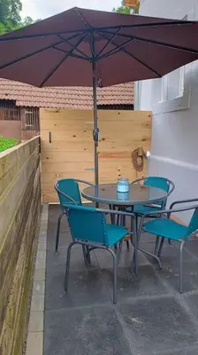Terrasse ou espace extérieur de l'établissement Le Physalis gîte tout confort