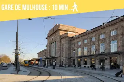 Plan de l'établissement Super appartement - centre-ville Mulhouse 4pers
