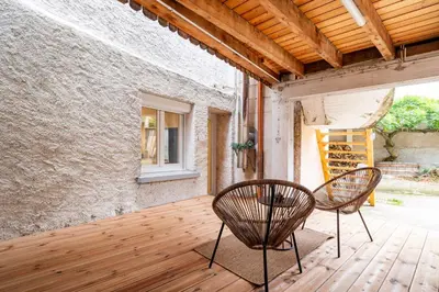 Balcon ou terrasse dans l'établissement Gîte Hirond'Elsass