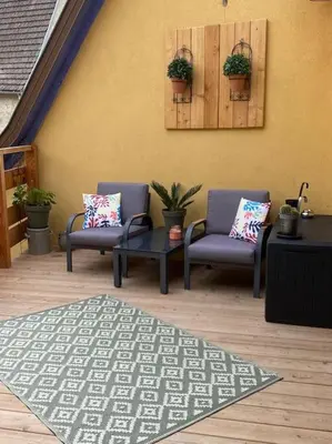 Coin salon dans l'établissement Aux Charmes d'Alsace