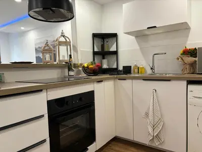 Cuisine ou kitchenette dans l'établissement Rhein Stopover - Appartement 2 Personnes