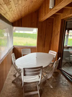 Balcon ou terrasse dans l'établissement Ancienne ferme de Charles