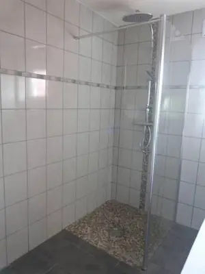 Salle de bains dans l'établissement Gite du Meunier