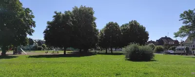 Jardin de l'établissement La Suite Barberousse - Éclats Bleus et Dorés