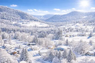 L'établissement Chalet Le Grizzli-3 chambres- 8 couchages- vue imprenable en hiver