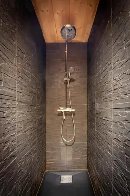 Salle de bains dans l'établissement Chalet La Souris, chaleureux avec vue panoramique