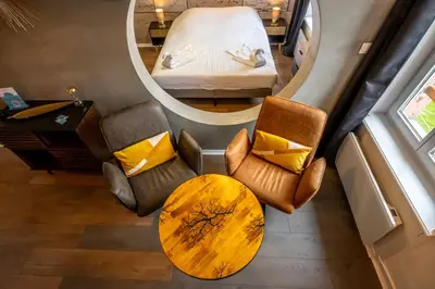 Coin salon dans l'établissement Le 37-GregIMMO-Appart'Hôtel