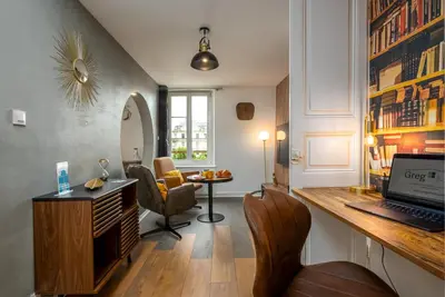 Coin salon dans l'établissement Le 37-GregIMMO-Appart'Hôtel