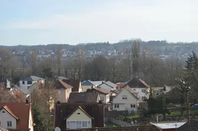Vue générale sur Didenheim ou vue de la ville depuis l'appartement