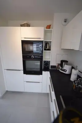 Cuisine ou kitchenette dans l'établissement Appartement Sélestat