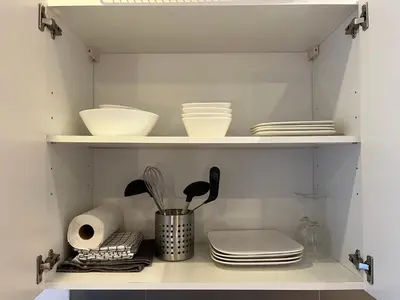 Cuisine ou kitchenette dans l'établissement Le Scandinave, cosy et lumineux, proche GE-Alstom-UTBM, PrimeVideo, Wifi