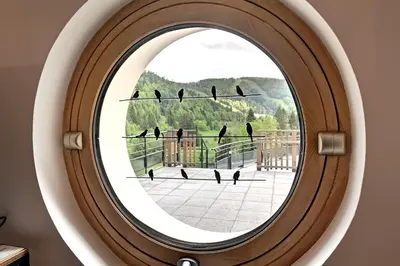 Vue générale sur la montagne ou vue sur la montagne depuis l'appartement