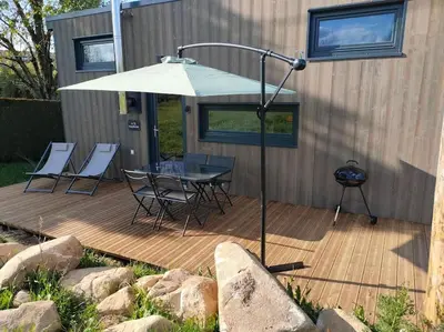 Jardin de l'établissement Tiny House à Champdray La Ty Vosg'Breizh
